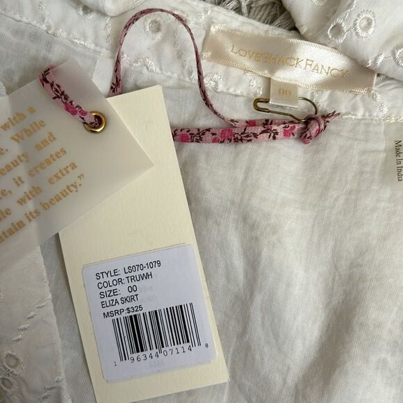 NWT LoveShackFancy Omi Handkerchief Top & Eliza Skirt Rare Embroidered Set sz XS - Picture 13 of 16